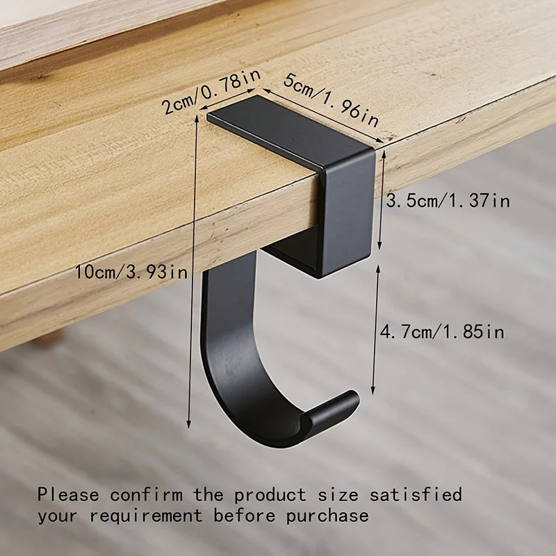5-Shaped Bag Holder For Deskside, Table Side Hanger Bag Hook, Non-Sticky Removable Hook, Detachable And Mobile Hook Vue