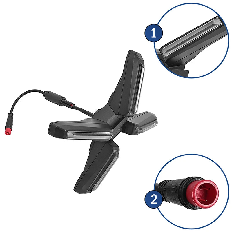 Electric Scooter ZT3 Pro 4W X Shaped Super Bright LED Front Light for Ninebot Mountain Trail Night Riding Vue