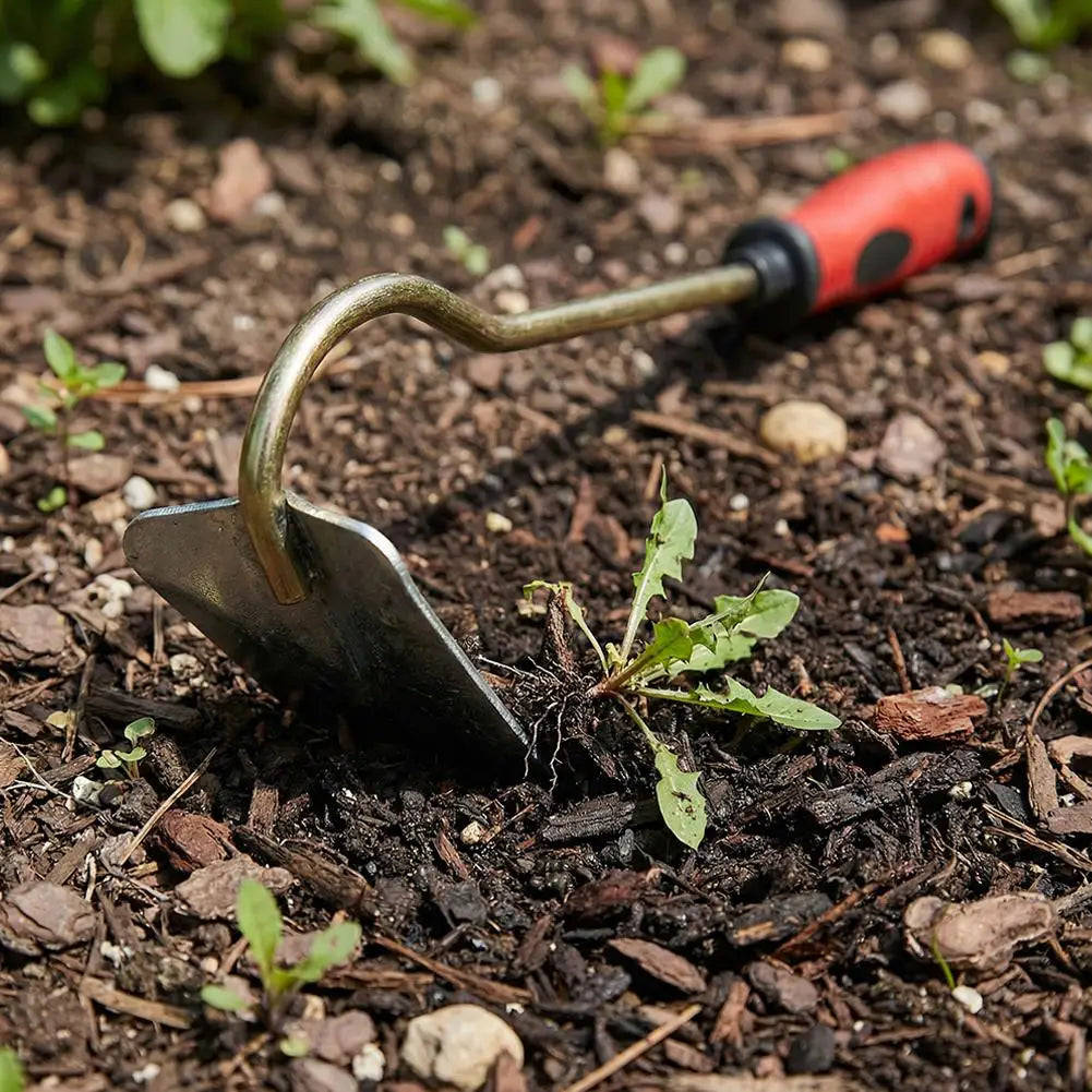 Small Pointed Garden Hoe with Ergonomic Handle Handheld Weeding Tool for Yard Planting Weeding Vue