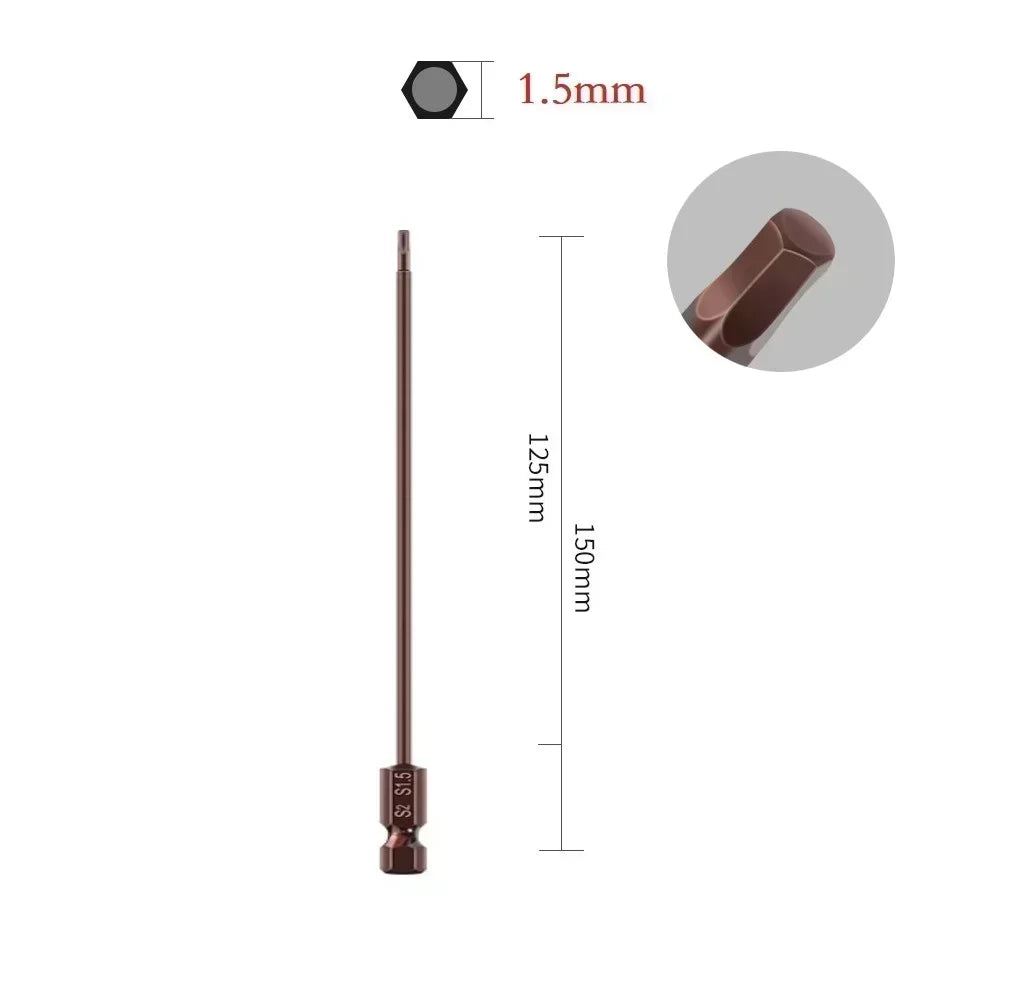 150mm Magnetic Hex Screwdriver Bits – Alloy Steel, 7 Sizes Hex Screwdriver Bits Vue 1.5 China Mainland