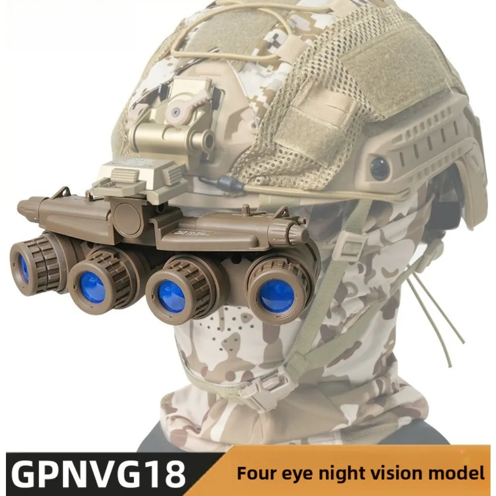 GPNVG18 Four-barrel Four-eye Night Vision Device Model, Military Fan Tactical Helmet Accessories COS Props Vue