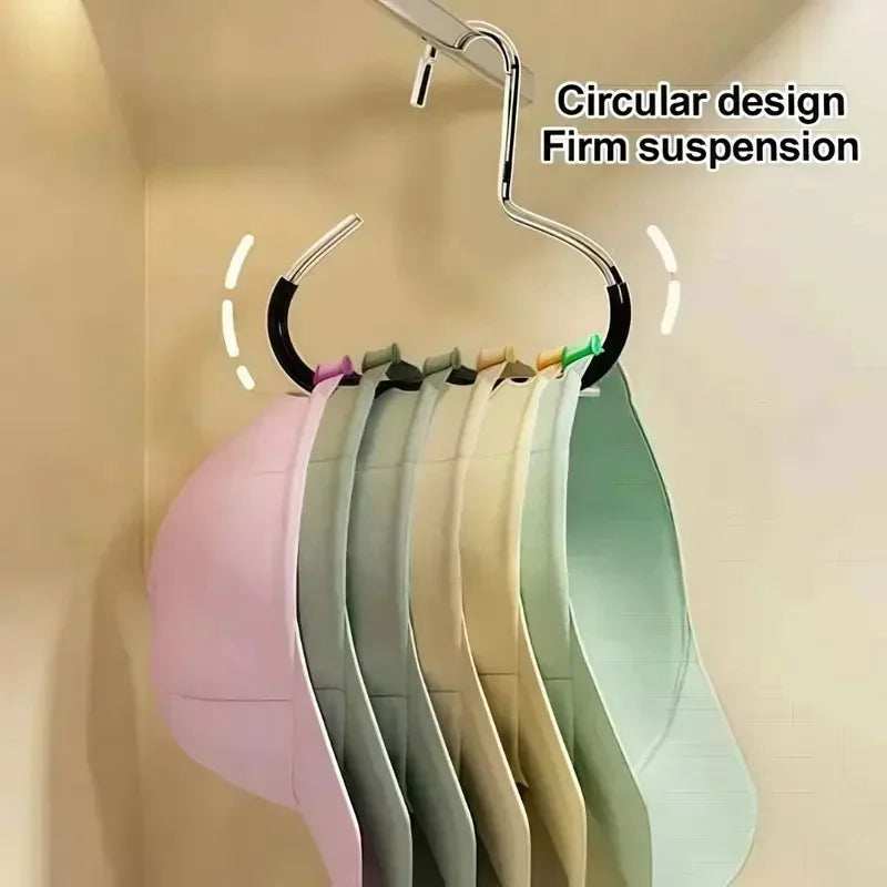 5/10pcs Baseball Cap Hat Rack Organizer Stainless Steel Hat Hanger Hanging Holder Non-Slip Wall Mount Hook Organizer for Caps Vue