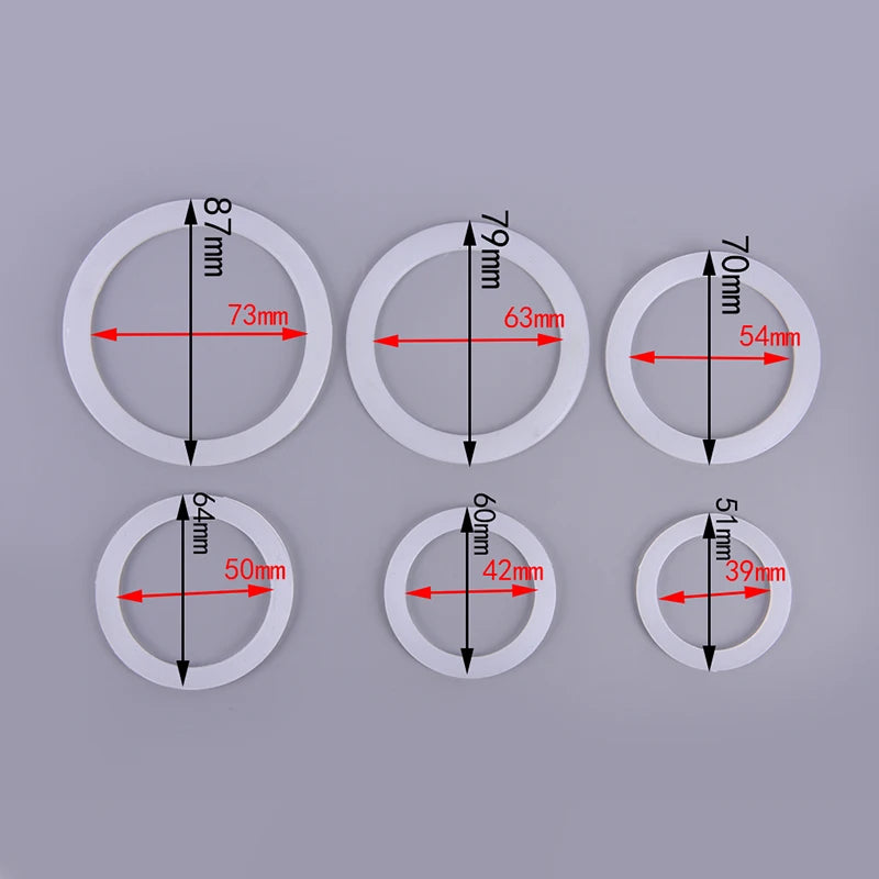 2Pcs Coffee Pot Washer 3mm Thickness Gasket Ring Silicone Coffee Pot Seal Ring Coffee Makers Accessories Vue
