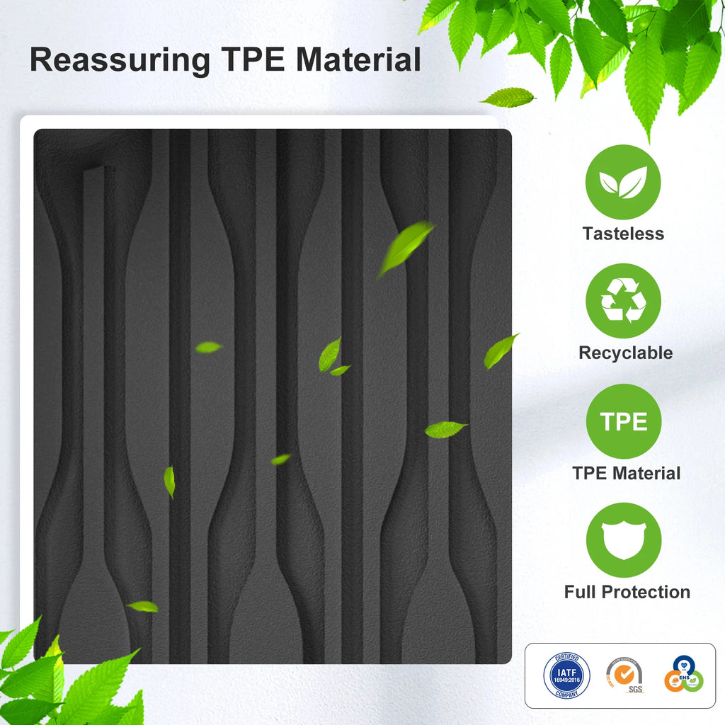 Smabee Left Drive for Toyota RAV4 Hybrid 2026 Car Floor Mats Cargo Trunk Pad TPE 3D Waterproof All Weather Accessories Black Vue