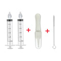 vvocci Baby Nasal Brush & Tweezer Baby Nose Cleaner with Needle Tube Aspirator Children Syringe Nasal Irrigator Nose Wash Tool Vue B364-4Pcs Set White