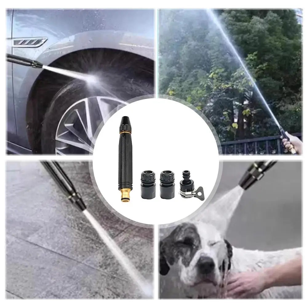 Adjustable Quick Car Wash Cleaning Flushing Tool Spray Gun High-Pressure Water Pipe Spray Hose Metal Nozzle For Garden Lawn Wash Vue