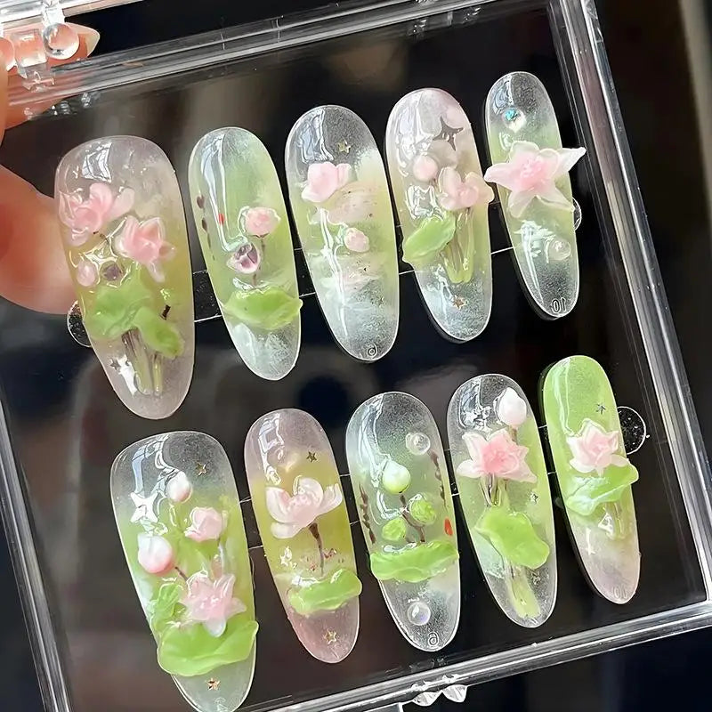 3D Lotus Flower Nail Art Silicone Mold With Easy Demolding Non Stick Design Perfect For Home DIY Nail Salon Nail Art Lovers Vue Default Title