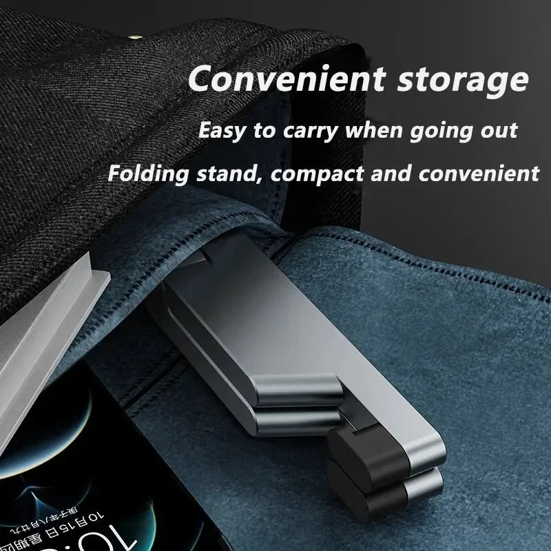 T1 Universal Mini Size Aluminum Portable Folding Desk Mount Holder Bracket Mobile Phone Cradle Foldable Stand for Cellphone Vue