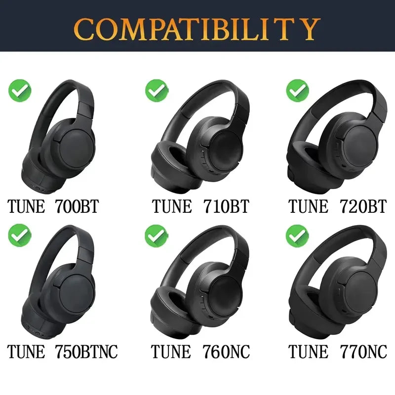 Replacement Ear Pad for JBL Tune 700(700BT)/710(710BT)/720(720BT)/750(750BT)/760(760NC)/770(770NC) Headphones Ice gel Vue