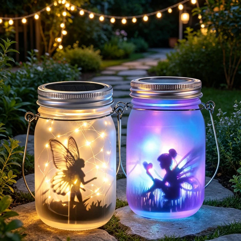Creative Solar Mason Jar Cap Cap Light String 20 LED Waterproof Fairy Firefly Jar Lid Lights for Patio Garden Wedding Decoration Vue