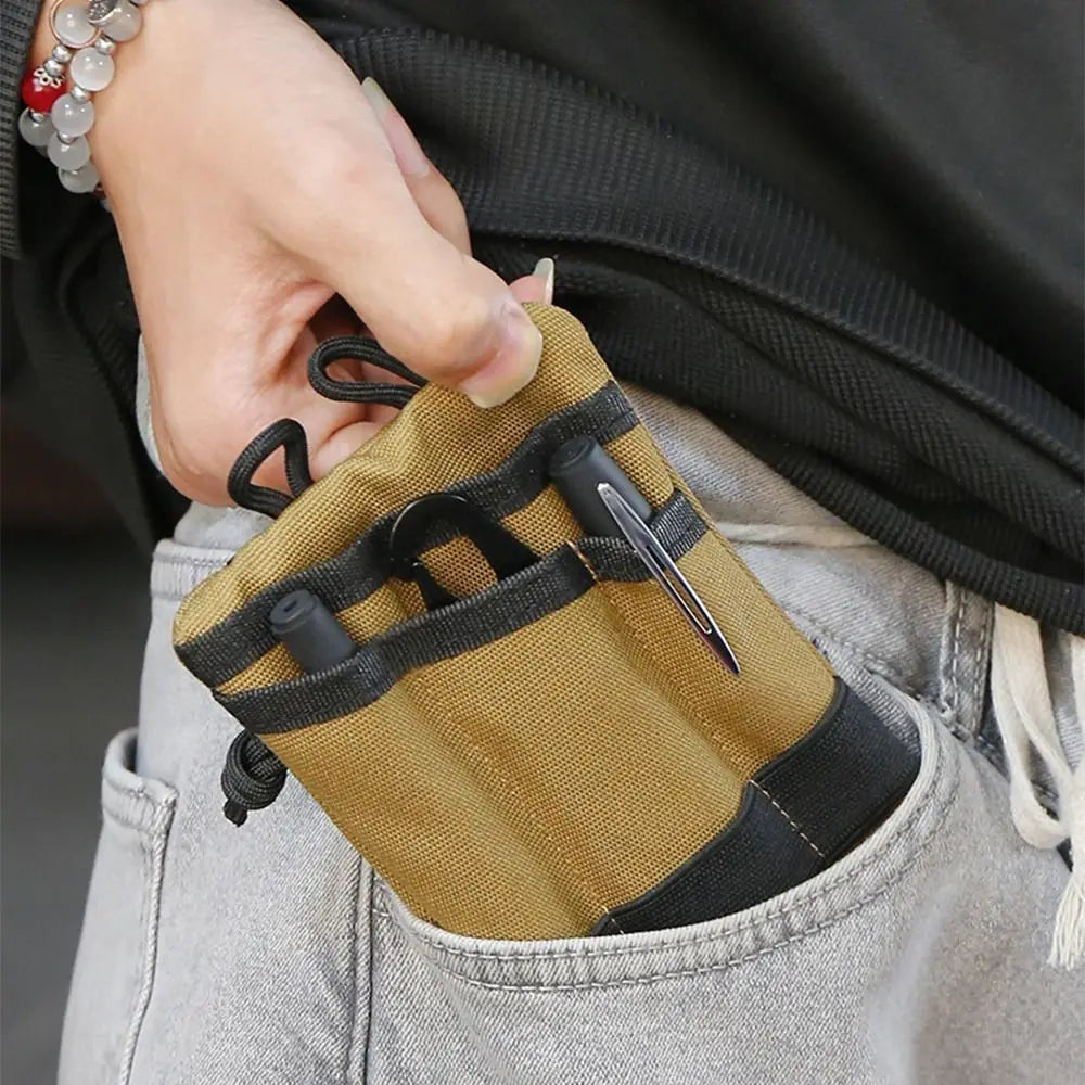 Compact Mini EDC Tool Bag Durable Lightweight Belt Waist Pack Waterproof Shoulder Straps Card Key Pouch Utility Tool Vue