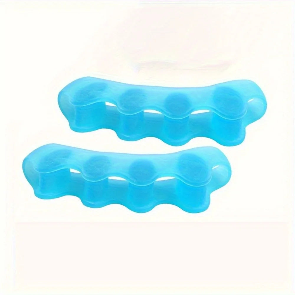 2 Soft Touch Silicone Toe Spacers Reusable Feet Vue