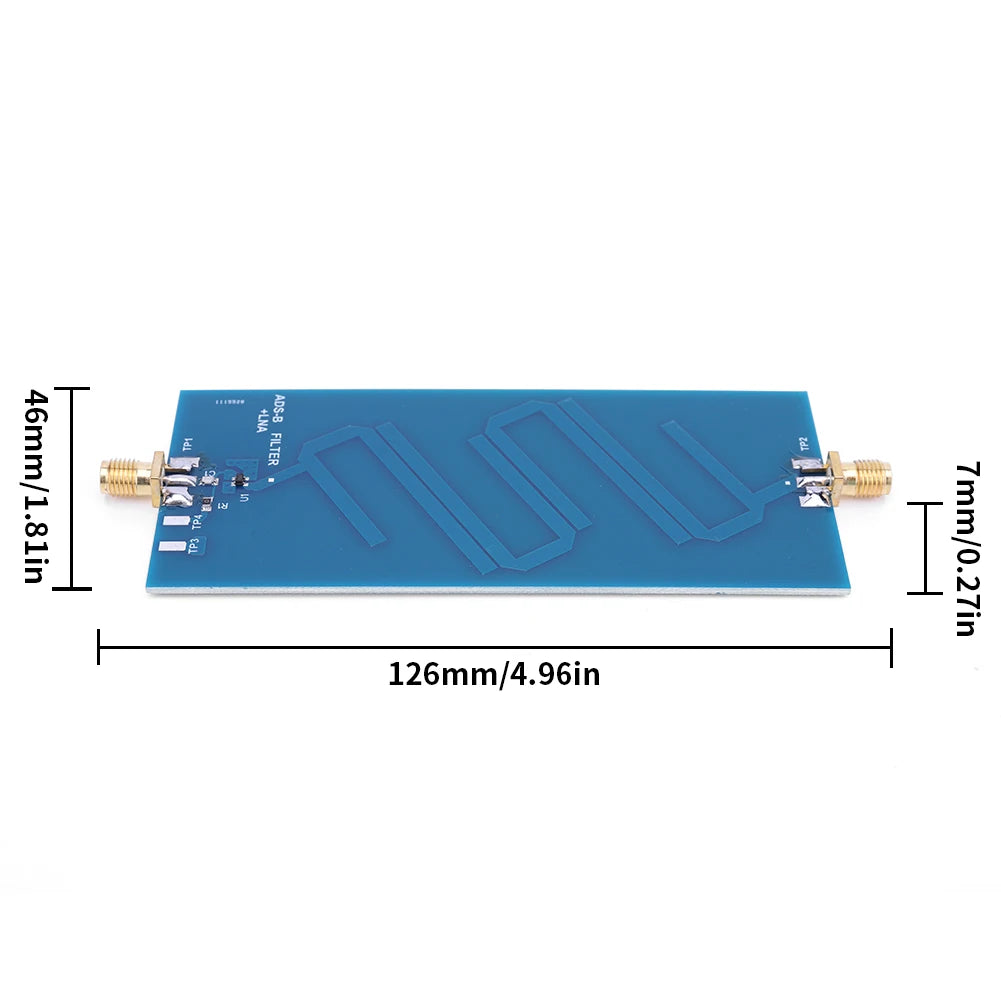 ADS-B Passband Filter Board 1090MHz +LAN Bandpass Filter Module SMA Standard Female Head 20dB Active Gain for Software Radio SDR Vue
