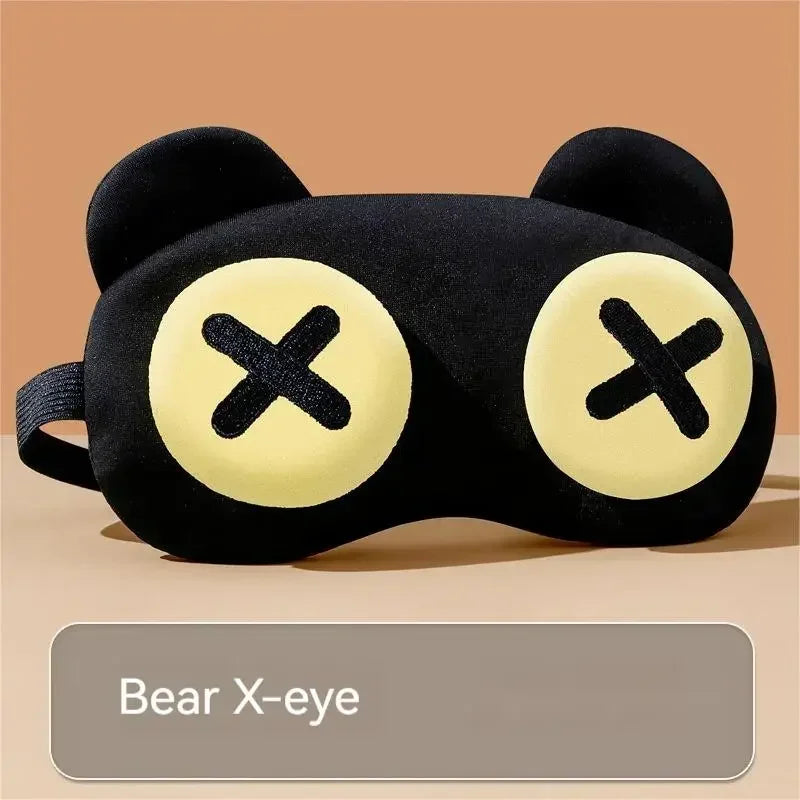 Cute Eye Mask Sleep Soothing Fatigue Warm Compress Wear Comfortable
