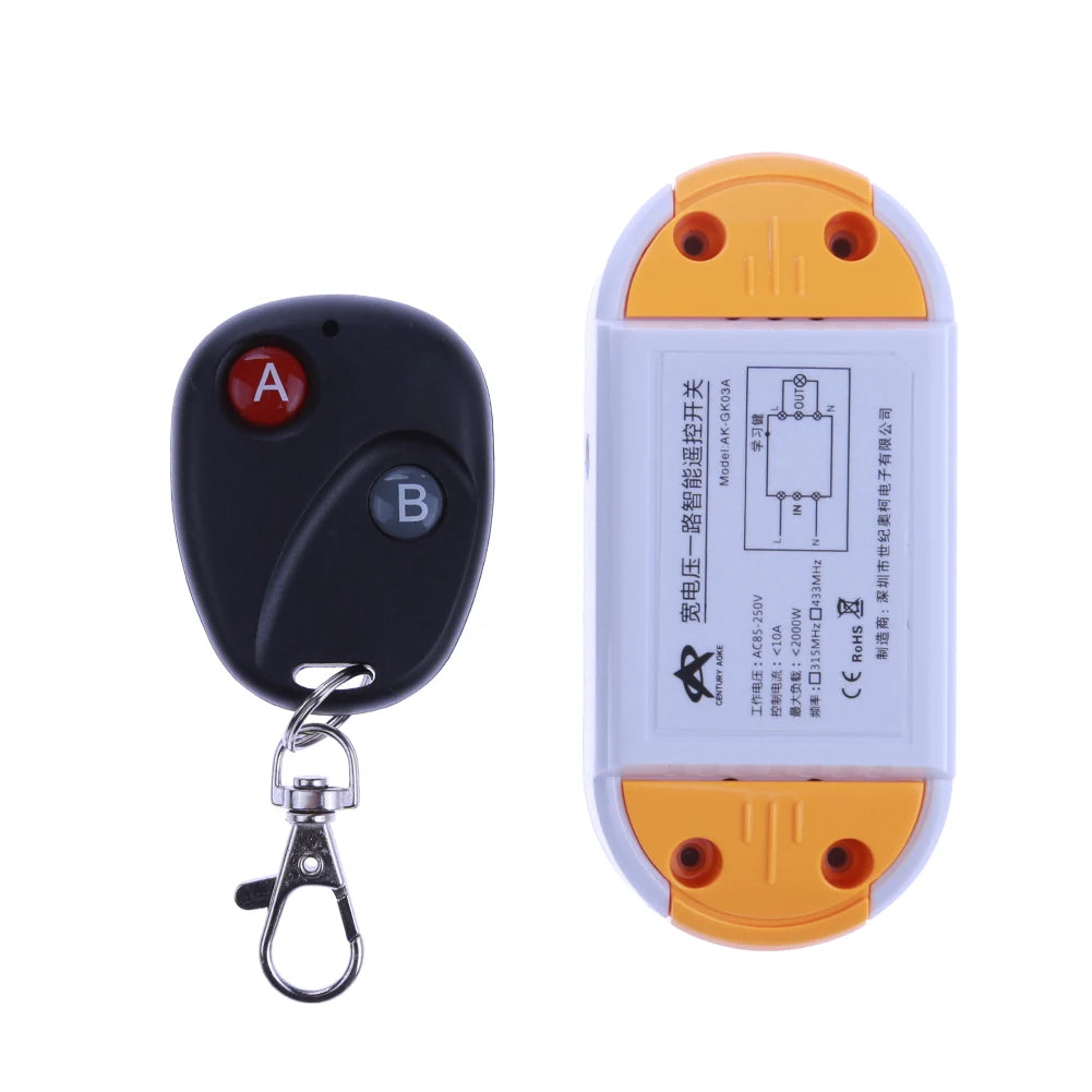 AC 220V Wireless Remote Control Switch 2000W | One-Way Wireless Remote Switch Vue