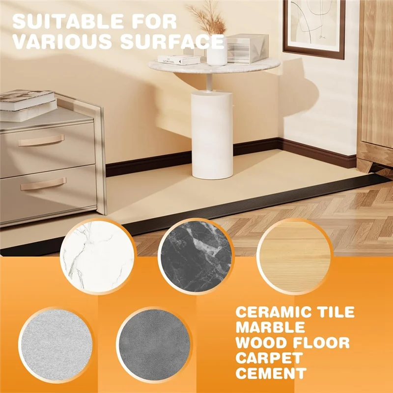 Self-Adhesive Black Threshold Ramps For Easy Doorway Access For Wheelchairs, And Strollersabkw Vue
