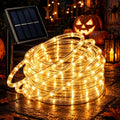 LED Solar Tube Rope Garland Lights Outdoor Waterproof Glow Fairy String Lamp For Garden Terrace Yard Fence Holiday Home Decor Vue 7M Warm White