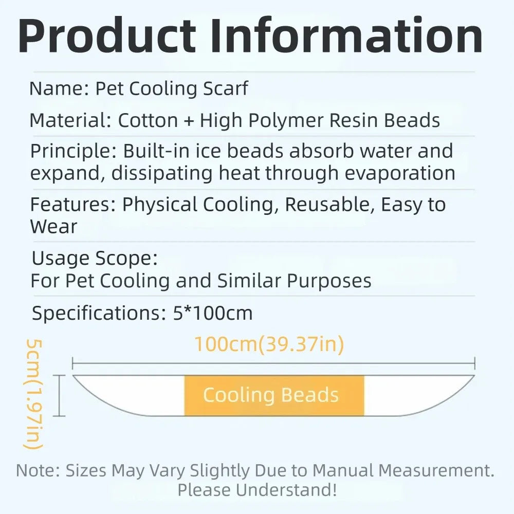 2Pcs Cute Print Pet Cooling Ice Scarf Adjustable Breathable Towel Pet Cool Neck Ring Reusable Ice Towel Dog Cooling Collar Vue