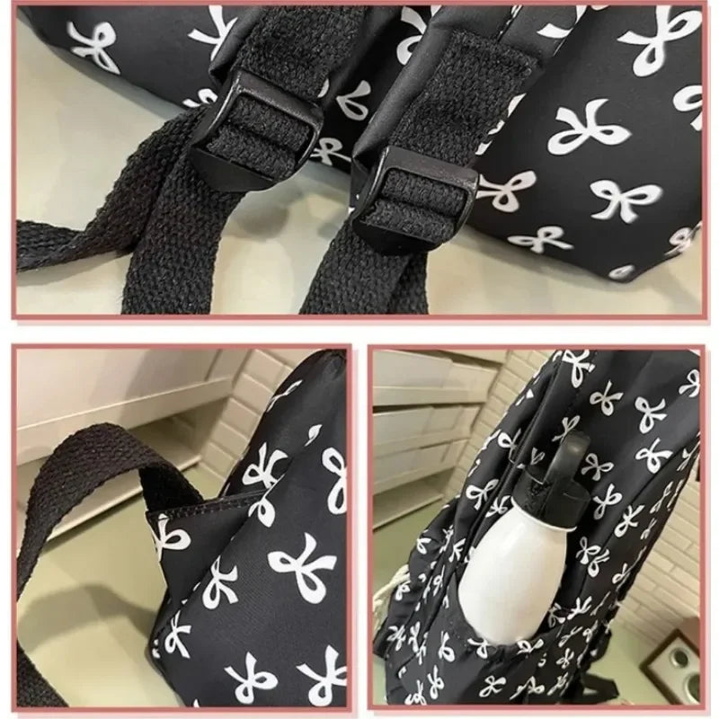 Cute Bowknot Rucksack for Teen Girls College School Travel Commute Casual Lightweight Stylish Sports Backpack Vue