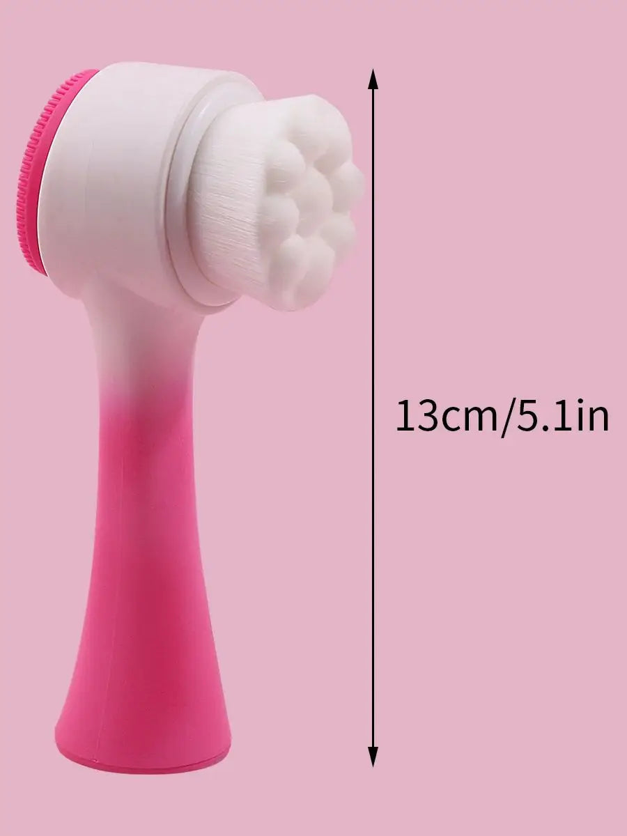 1Pc Silicone Face Cleansing Brush Double-Sided Facial Cleanser Blackhead Removal Product Pore Cleaner Exfoliator Face Scrub Brus Vue