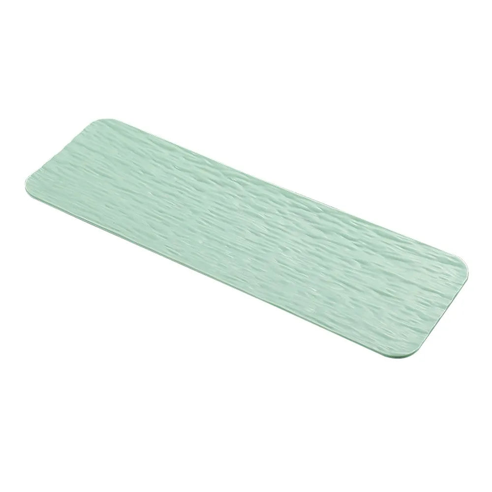 Multicolor Sushi Plate Stone Grain Flat Design Rectangular Long Shape