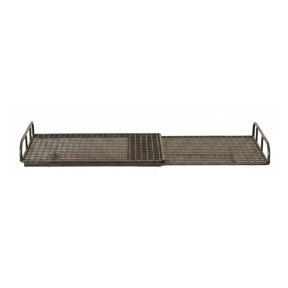 Cartoon Steel Expandable Cabinet Sorting Board Adjustable Large Capacity Wardrobe Divider Board Rust-proof No-Drill Vue Black-M