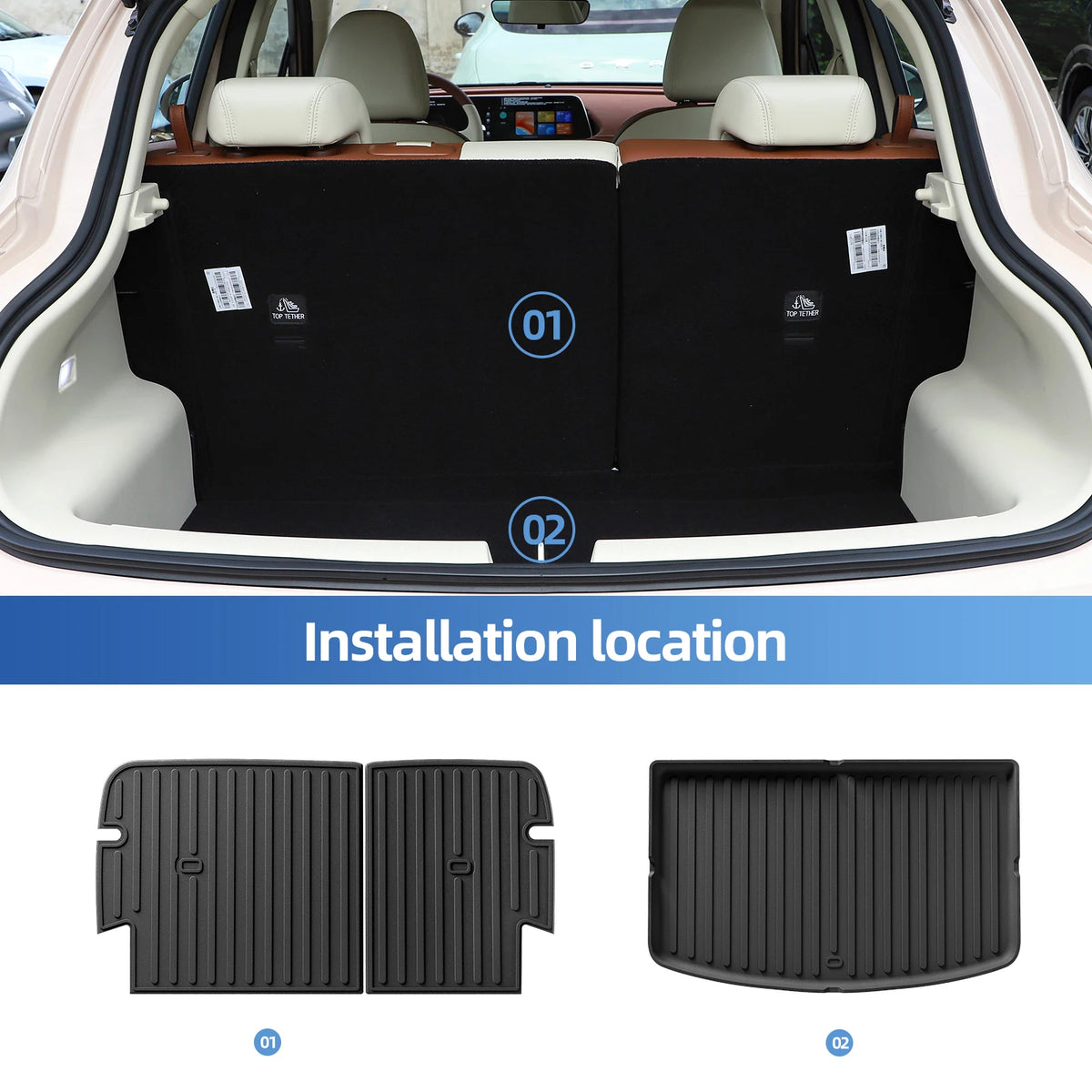 for GWM ORA 03 Good Cat Funky Cat 2021-2024 Right Rudder TPE 3D Car Floor Mats Waterproof All Weather Accessories Black Vue