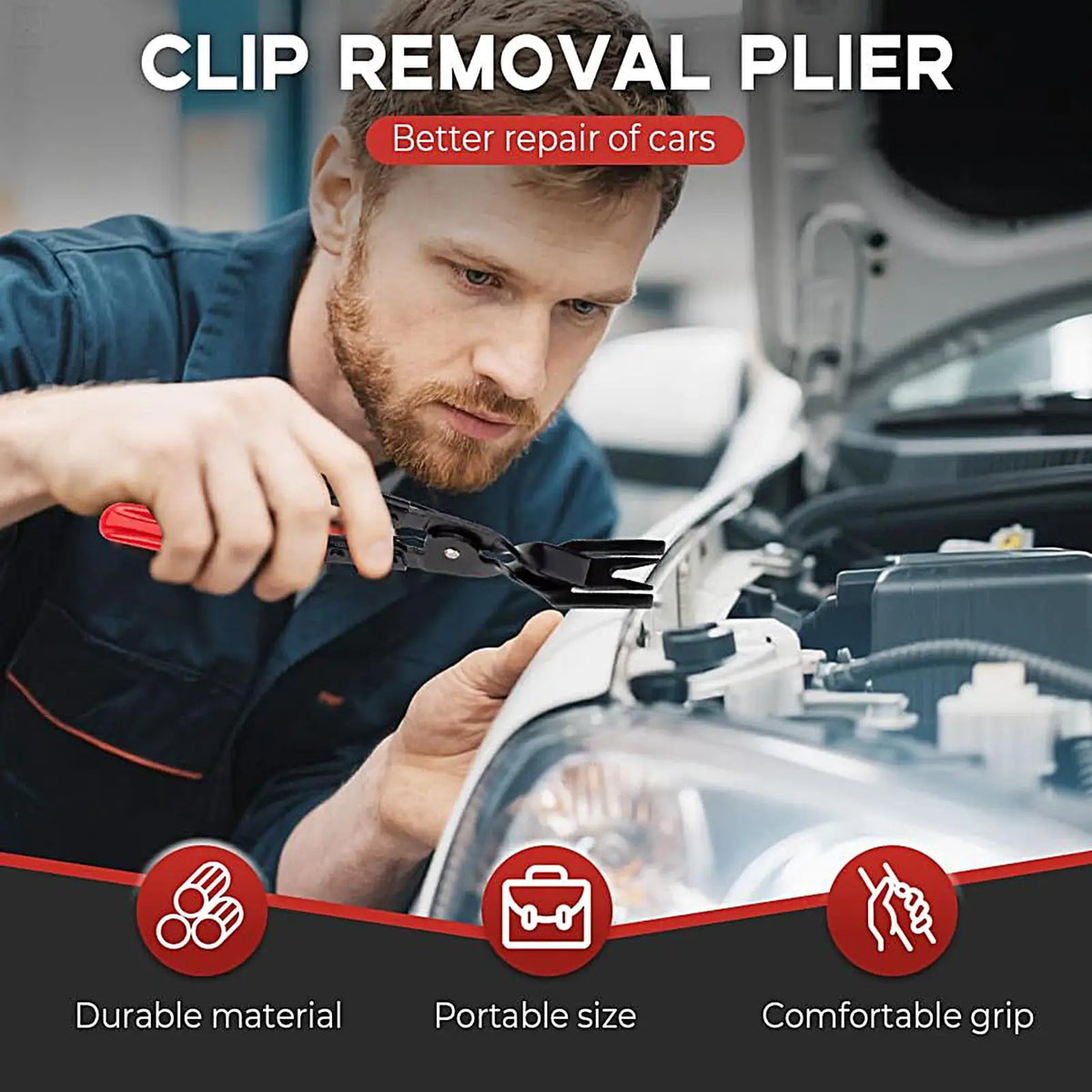Professional Car Headlight Door Clip Removal Tool Car Trim Rivet Removal Tool for Interior Modification Installation Repair Vue