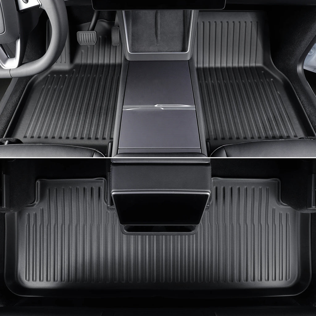 Smabee Left Drive for Tesla Model Y Launch Juniper/Y RWD Standard 2025 2026 Car Floor Mats With Door Sill Protective Cover Black Vue