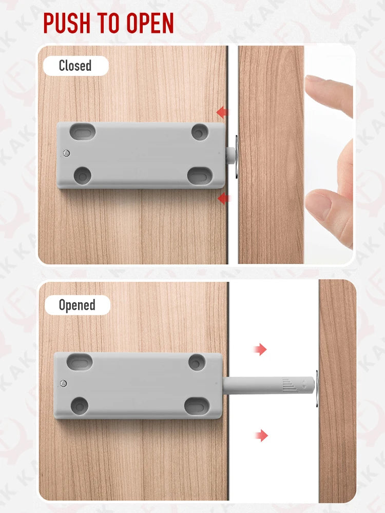 KAK Push to Open Magnetic Cabinet Catches for 2.5m Door Hidden Kitchen Cabinet Handles Damper Buffer for Drawer Door Hardware Vue