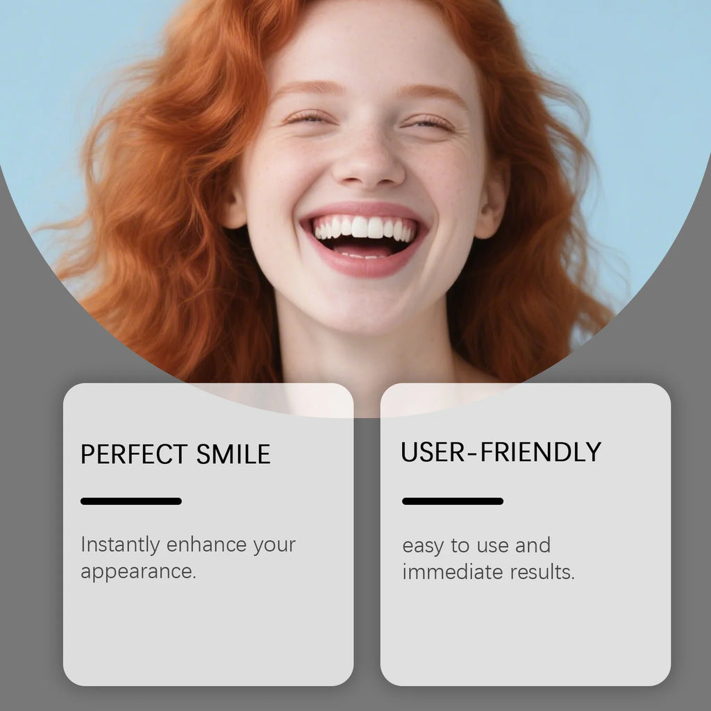 Cosmetic Denture Kit - Skin-Friendly & Comfortable, Easy-Wear Natural Fit, Instant Smile Aesthetic Improvement For Occasions Vue