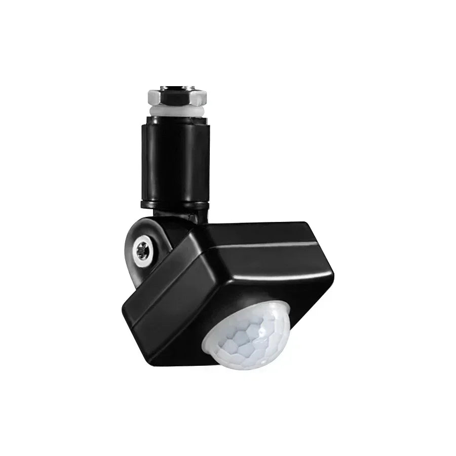 AC 220V 110V Motion Sensor Adjustable Smart Light Switch Human Body Detection Human Presence Sensor Detector Light Sensor Vue Black 1 Pc