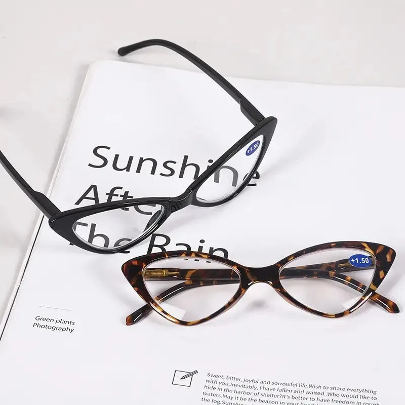 Cat Eye Women's Reading Glasses – Retro Leopard Frame +1.5–+3.0 Reading Glasses Vue