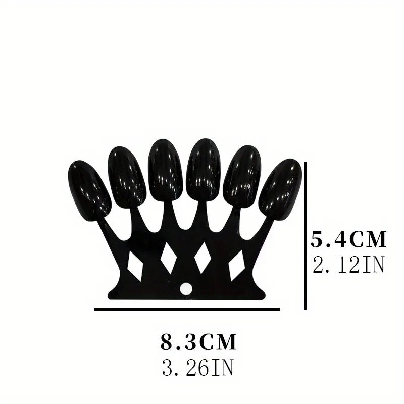 Nail Art Display False Nail Tips Crown Fake Nails Polish Clear Nature Color Card Acrylic Practice Chart Palette Art Ring Vue