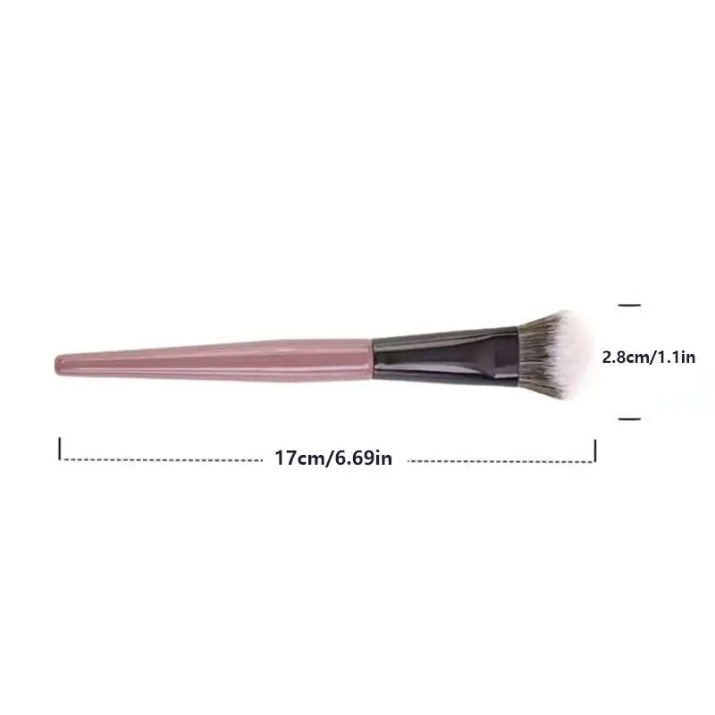Soft Bristle Portable Blush Brush Face Cheek Contour Powder Cosmetic Tool Women Girls Makeup Starters Daily Beauty Supplies Vue pink