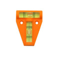 1Pc Mini T Type Spirit Level Measurement Instrument Triangular Level T-type Spirit Bubble Shell Plastic Measuring Tools for RV Vue Orange
