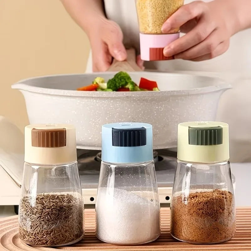 1-20PCS Kitchen Shaker Adjustable Pour Measuring Portion Control Seasoning Spice Dispenser for Home Cooking Dining BBQ Camping Vue