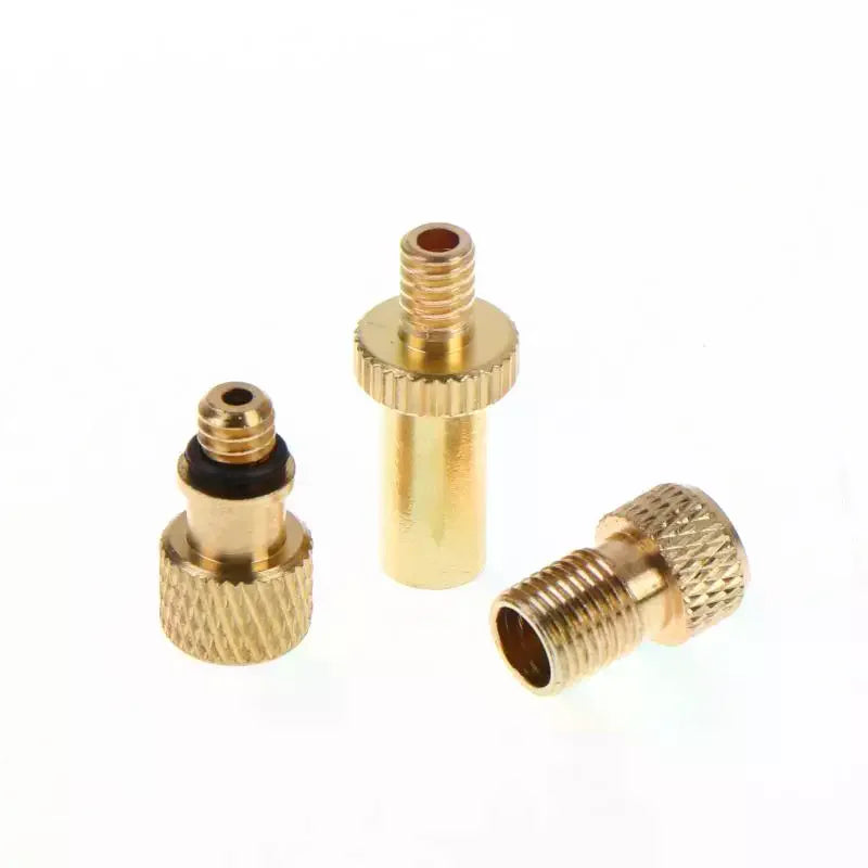 Universal Brass Bicycle Valve Adapter Presta Schrader Dunlop Converter Multi-Type Inflation Adaptor For Bike Pump Inflation Vue