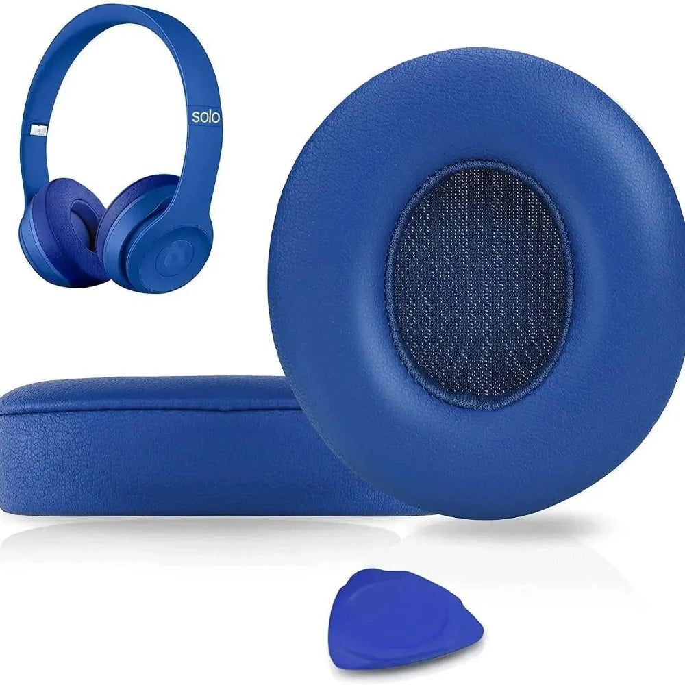 Earpads Cushions Replacement for Beats Solo 2 & Solo 3 Wireless On-Ear Headphones, Ear Pads with Soft Protein Leather Vue
