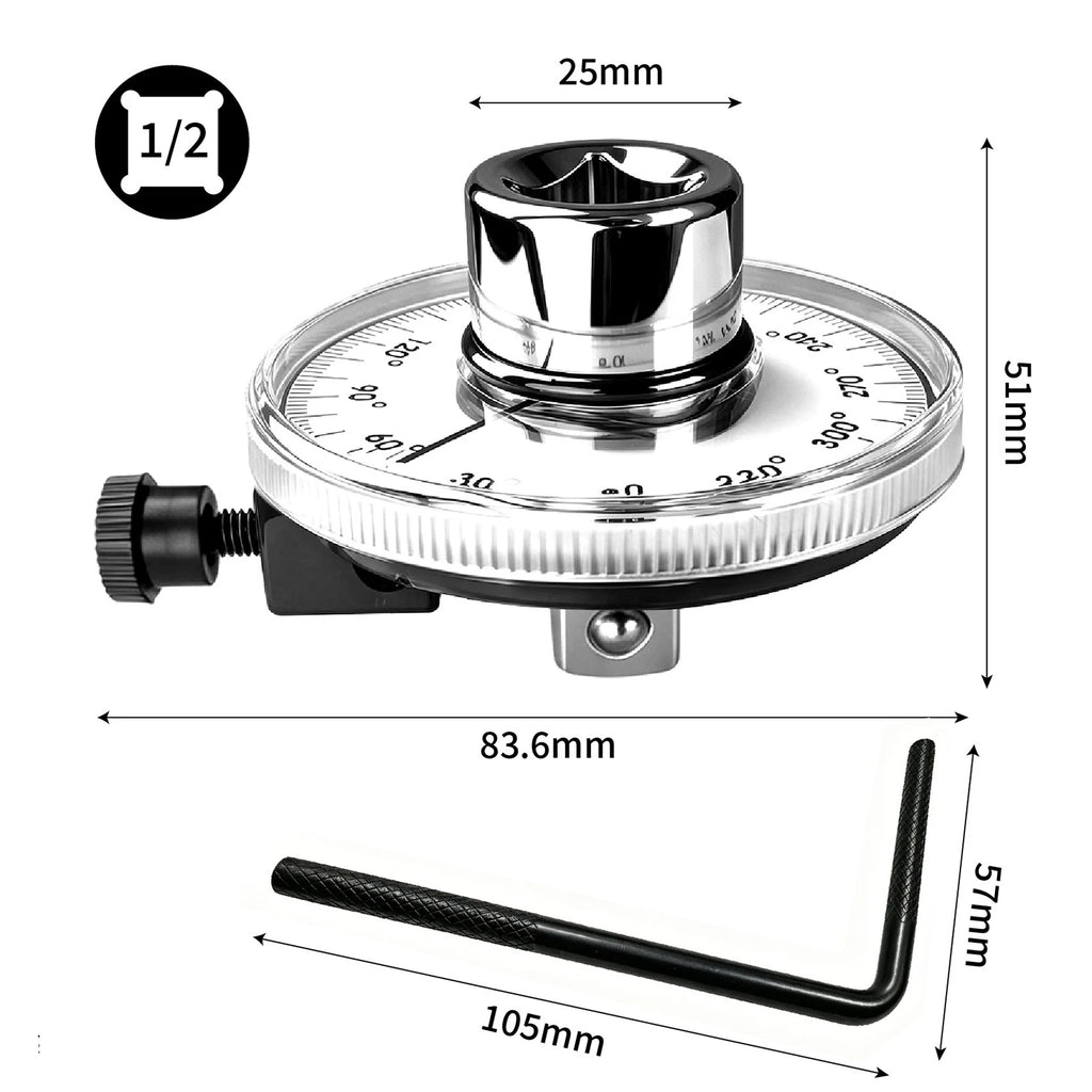 1/2 Inch Torque Angle Gauge 360° Digital Adapter | APWIKOGER Torque Angle Gauge Vue