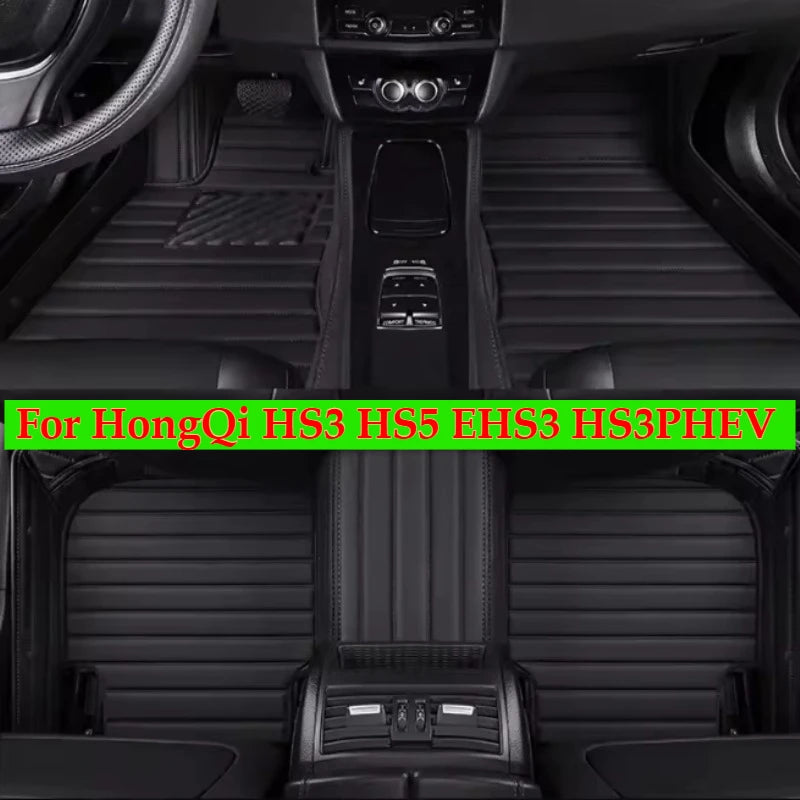 Custom Car Floor Mats For HongQi HS3 HS5 EHS3 HS3PHEV 2019-2026 All Weather Auto Accessories Foot Leather Carpets Fashion Pads Vue