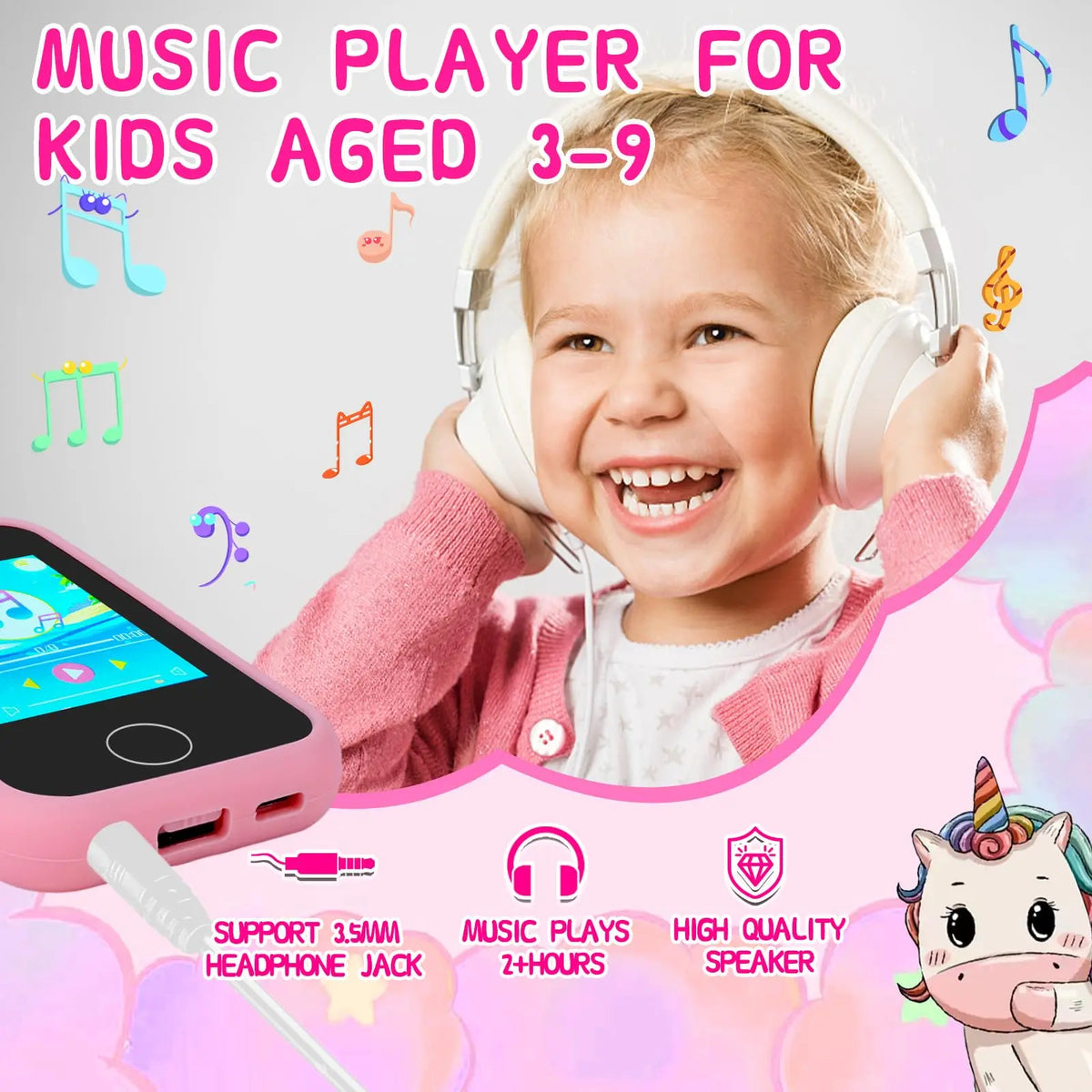 Kids Smart Phone Toys Dual Camera Touch Screen Phone Children Digital Camera 32G SD Card Option Boys Girls Birthday Gifts Vue