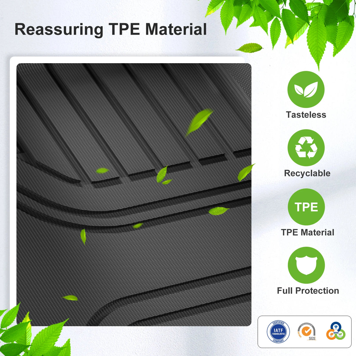 Smabee Xpeng Mona M03 2024–2025 TPE Floor Mats & Cargo Liner Car Floor Mat Set Vue