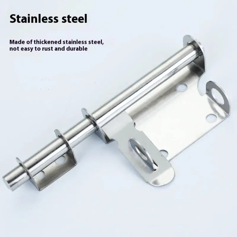 1 Set Solid Sliding Bolts Latch Hasp Stainless Steel Door Latch Home Hardware Gate Safety Toilet Door Lock Vue