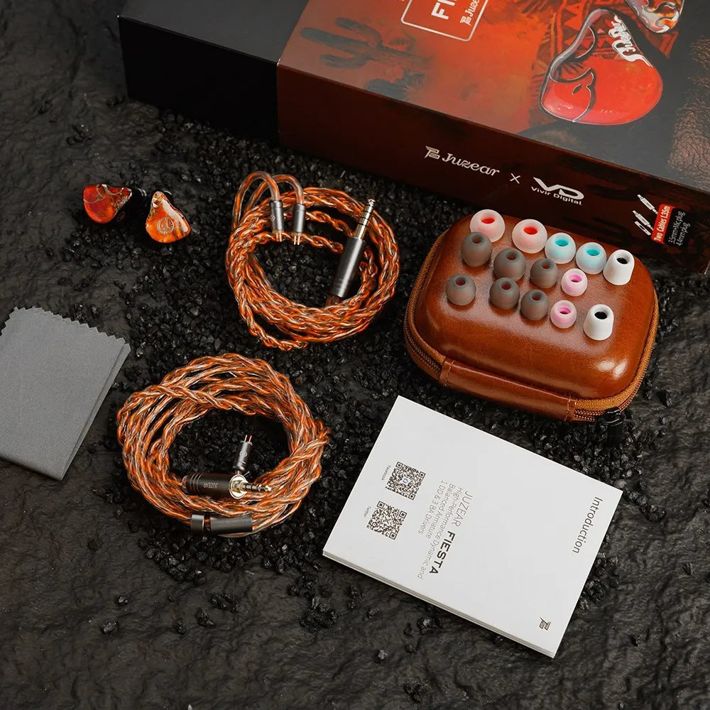 JUZEAR x Vivir Digital FIESTA 1DD+3BA Hybrid IEM Earphones Hybrid In-Ear Monitors Vue