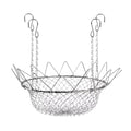 Stainless Steel Adjustable Planter Fillers Heavy Duty Rustproof Plant Pot Riser with Chains Hanging Basket Flowerpot for Outdoor Vue Silver