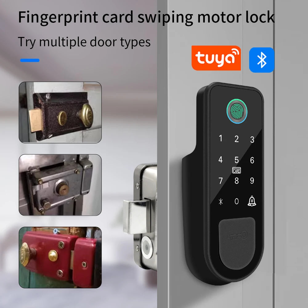 Biometric Smart Lock Electronic Fingerprint Door Lock Digital Tuya App Remote Unlocking Keyless Lock Door supports Tuya Gateway Vue