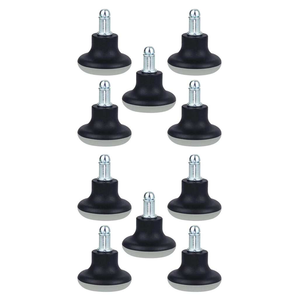 ABKW-10Pcs Bell Glides Replacement Office Chair Wheels Stopper Office Chair Swivel Caster Wheels, 2 Inch Stool Bell Glides Vue black gray