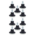 ABKW-10Pcs Bell Glides Replacement Office Chair Wheels Stopper Office Chair Swivel Caster Wheels, 2 Inch Stool Bell Glides Vue black gray