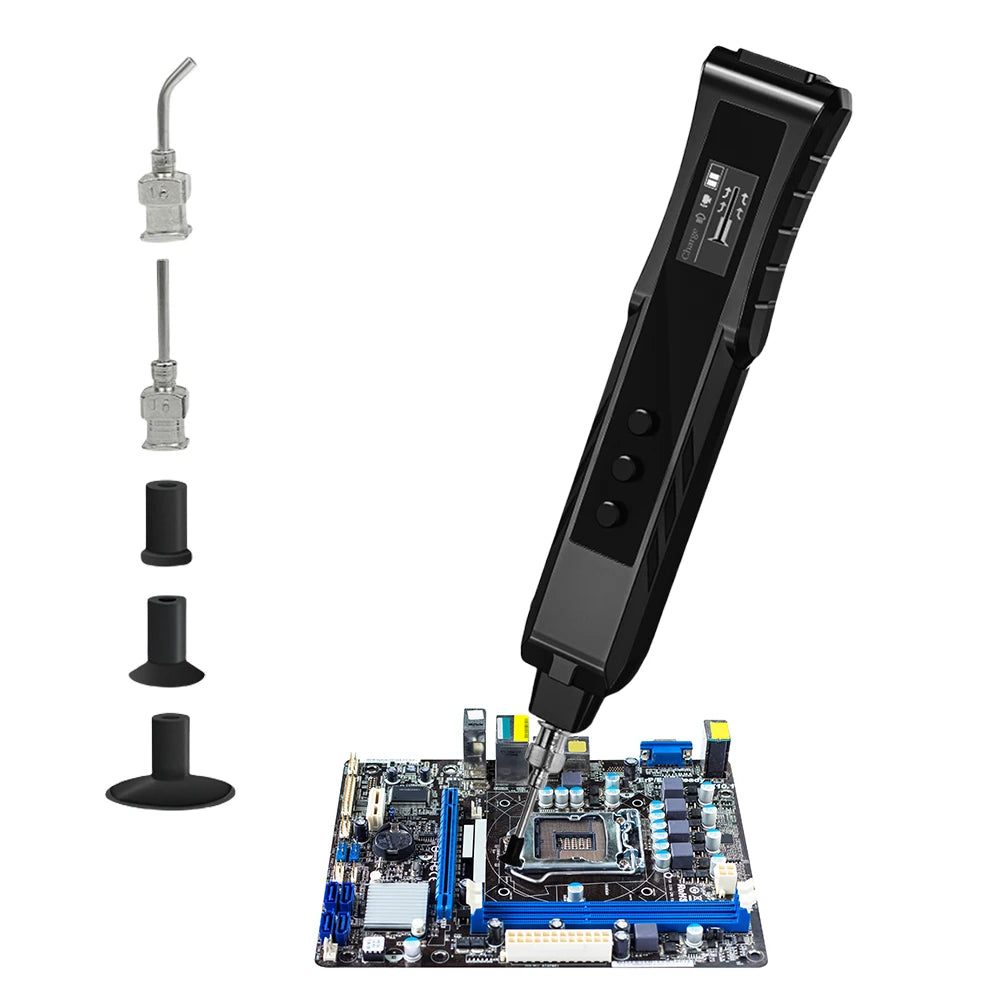 Electric Vacuum Chuck Suction Pen Anti Static Rechargeable Vacuum Pickup Tool Vacuum Suction Pen for IC Chip SMD SMT Repair Work Vue